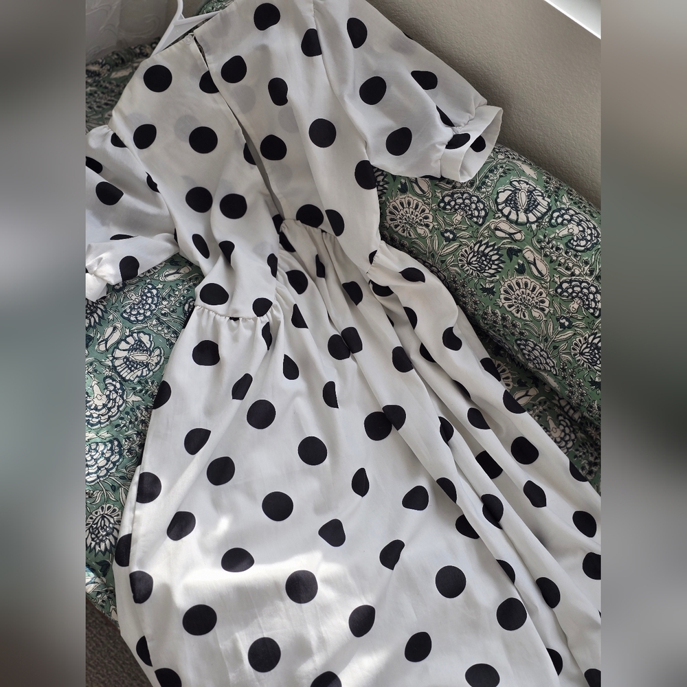 Casual Oversized Polka Dot Dress